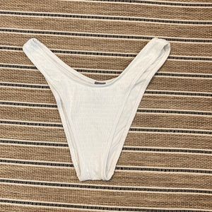 Aerie White High Leg Cheeky Bottom
